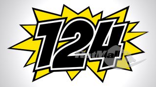 Kaboom Race Numbers Ratmally Decals Stickers Graphics