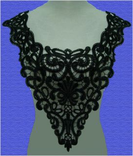 This gorgeous, heavily stitched full bodice applique comes in black