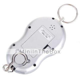 Digital Weighting Hook Scale with Neck Strap  Silver (40kg Max/10g