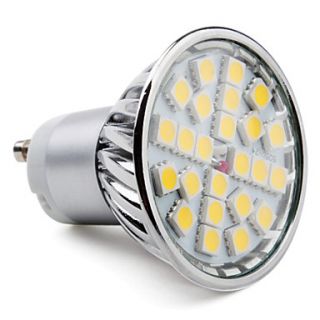 Descripción gu10 24x5050 SMD 3.5 4W 220 280LM 2800 3300K luz blanca