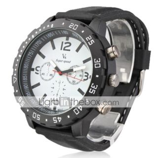 USD $ 6.99   Mens New Stylish Black Silicone Sport Wrist Watch SW2
