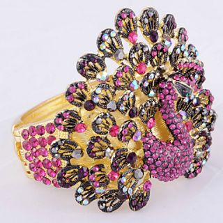 USD $ 17.59   Tail Spreader Peacock Zircon Alloy Bracelet,