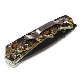 Aço inoxidável faca dobrável liberação manual de bolso com Clip