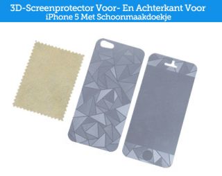 3D Voor  En Achterkant Screen Protector Met Schoonmaakdoekje Voor