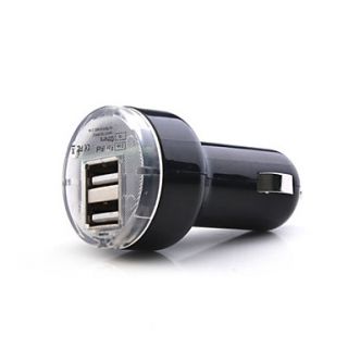 Dual USB In Car Charger for iPad/iPad 2/iPhone/iPod/other Cell Phones