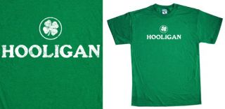 Hooligan T Shirt Irish Ireland Boondock Saints Clover Celtics Green