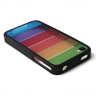 USD $ 5.79   Protective Rainbow Hard Case for iPhone 4G (Black Frame