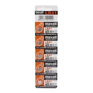 192 bis LR41 1.5v ad alta capacità pulsante batterie alcaline (5 pack