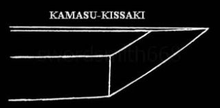 The tip of the blade is a KAMASU Kissaki (straight), it was well