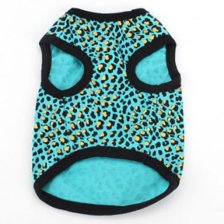 USD $ 4.99   Leopard Print Style Cotton Vest for Dogs (XS M, Blue