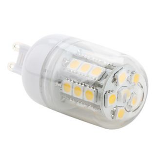 g9 SMD 300lm 3.5W 27x5050 2800 3200k branco quente lâmpada de milho