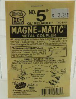 Kadee 5 HO Magne Matic Couplers New SEALED Package