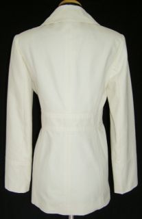 ANN TAYLOR Ivory Off White Trench Coat Jacket S NEW NWOT Winter Fall
