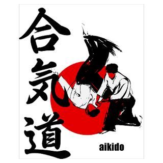 Wall Art  Posters  Aikido Kanji Symbol Poster