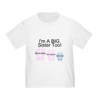 Announcement Gifts  Announcement T shirts  Middle Big Sister Too
