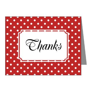 Art Gifts  Art Note Cards  Diagonal Dots Red Note Cards (Pk of 20