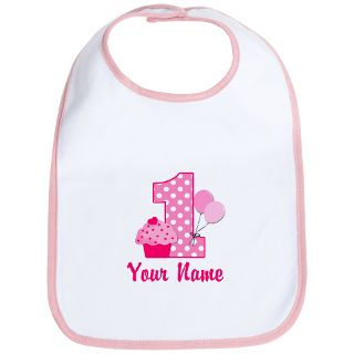 Year Old Gifts  1 Year Old Baby Bibs  1st Birthday Pink Cupcake