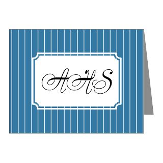 Art Gifts  Art Note Cards  Pinstripe Blue Note Cards (Pk of 10)