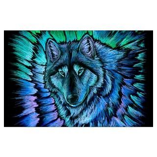Wall Art  Posters  Wolf Aurora Poster