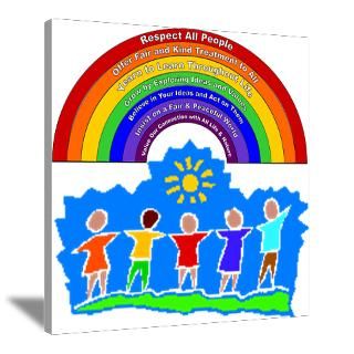 Wall Art  Canvas Art  Rainbow Principles Kids