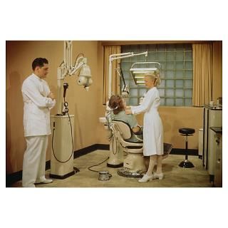 Wall Art  Posters  DENTIST AND HYGIENIST WITH A