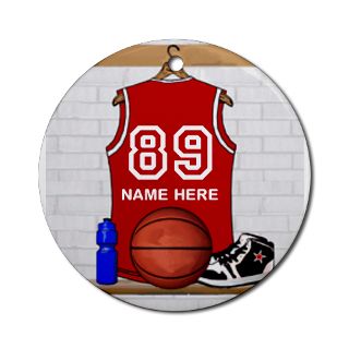 Personalized Basketball Jerse Ornament (Round) by auslandgifts