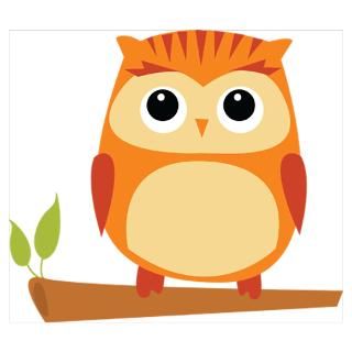 Wall Art  Posters  Owl On Branch Poster