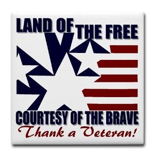 LAND OF THE FREE, THANK A VETERAN Tile