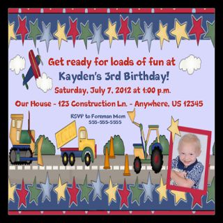 construction kids birthday invitation 5 25 x 5 25