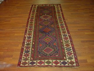 19th C Talish Gendge Caucasian Runner Fjaa