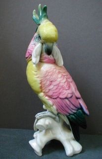 Vintage Karl Ens Porcelain Parrot Bird Figure Cockatoo