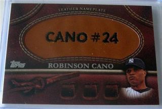 2011 Topps Baseball Leather Nameplate Robinson Cano