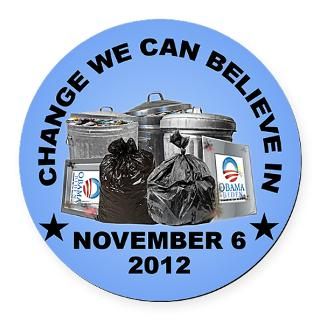Change 2012 Round Car Magnet  UpYoursObama   The Anti Obama