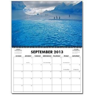Falls and ice Oversized 2013 Wall Calendar by Falls