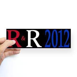 Sticker (Bumper) R&R 2012 Mitt Romney Paul Rya Bumper Sticker by