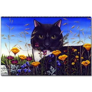 Cat Home Office  22x17 2009 Wall Calendar #6 with 13 Cat Paintings