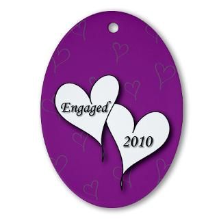 Purple AH Engaged 2010 Ornament (Oval) for $12.50