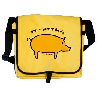 2007 Gifts  Year of the Pig   English Messenger Bag