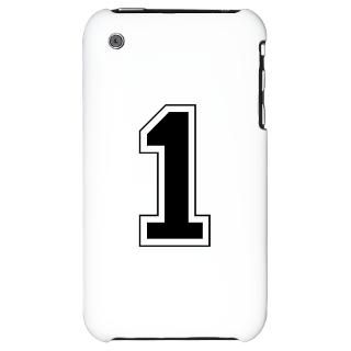 Varsity Font Number 1 Black iPhone 3G Hard Case