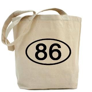 86 Gifts  86 Bags  Number 86 Oval Tote Bag