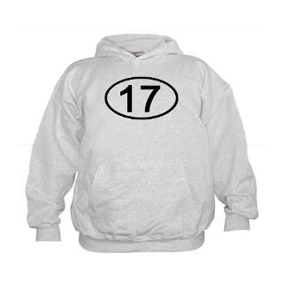17 Gifts  17 Sweatshirts & Hoodies  Number 17 Oval Hoodie