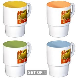 Number 1 Dad   trophy Stackable Mug Set (4 mugs)