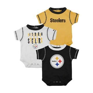 Pittsburgh Steelers Infant 3 Piece Creeper Set