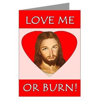 Love Me or Burn Valentines Day Card  Valentine From Jesus  The