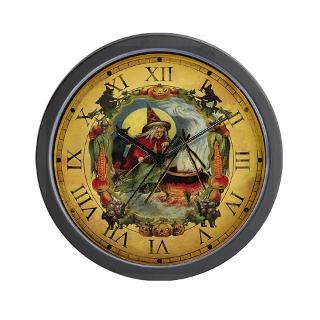 Vintage Witch Clock  Halloween Clocks  Clock O Rama