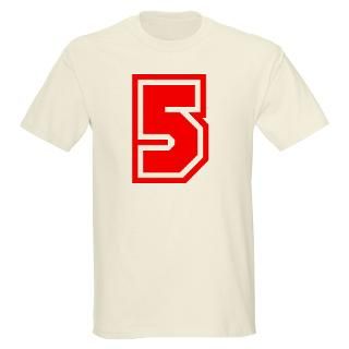 Varsity Uniform Number 5 (Red) Ash Grey T Shirt T Shirt by