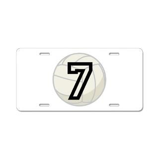 Volleyball Player Number 7 Aluminum License Plate for $19.50