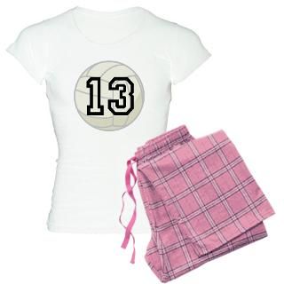 Volleyball Player Number 13 Pajamas by milestonesvolleyball