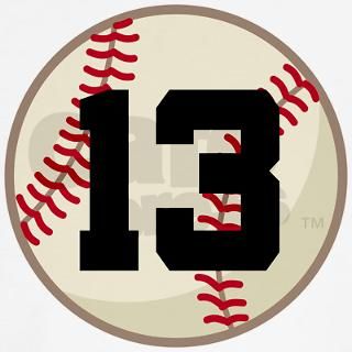 Baseball Player Number 13 Team Baseball Jersey by hometownshirt2