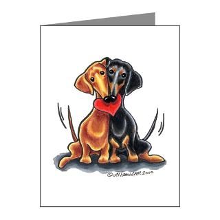  Art Note Cards  Smooth Dachshund Lover Note Cards (Pk of 10